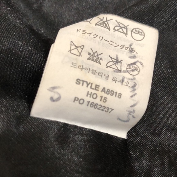 J Crew Double Cloth Collarless Pea Coat Size 8 Black Wool Blend - Picture 10 of 14